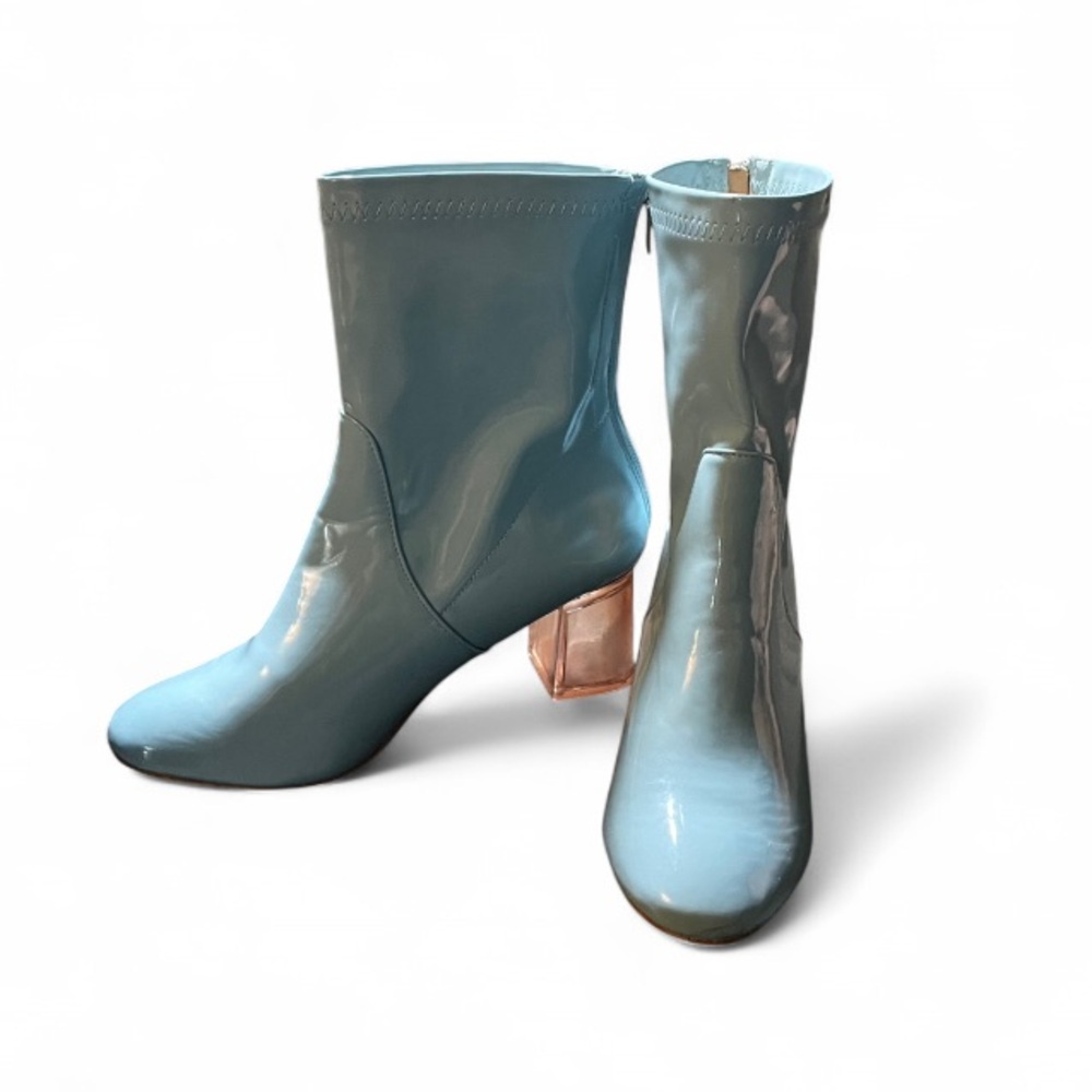 • Eveline Nunes • Sky Blue Heeled Boots - Picture 3 of 4